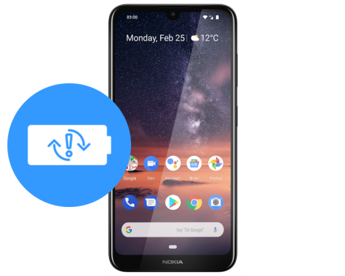 Замена аккумулятора (батареи) Nokia 3.2